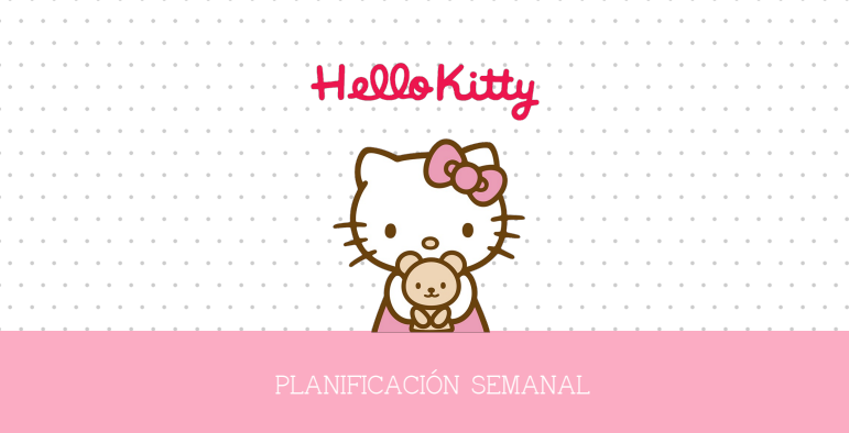 🎀 Planner Semanal Horizontal Hello Kitty | Organiza tu semana con estilo