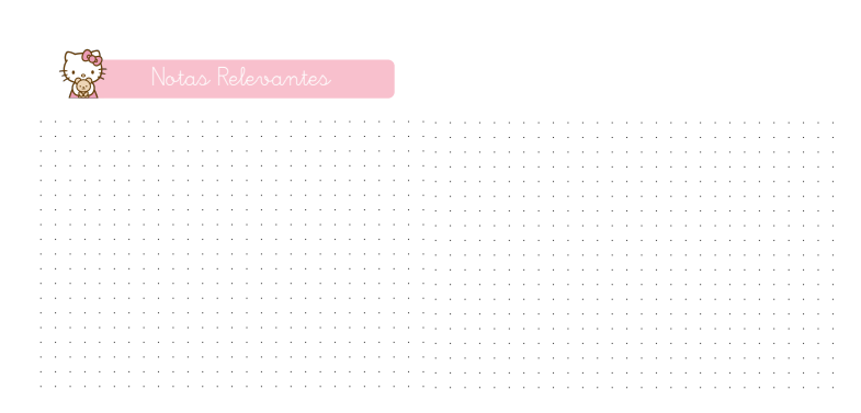 🎀 Planner Semanal Horizontal Hello Kitty | Organiza tu semana con estilo