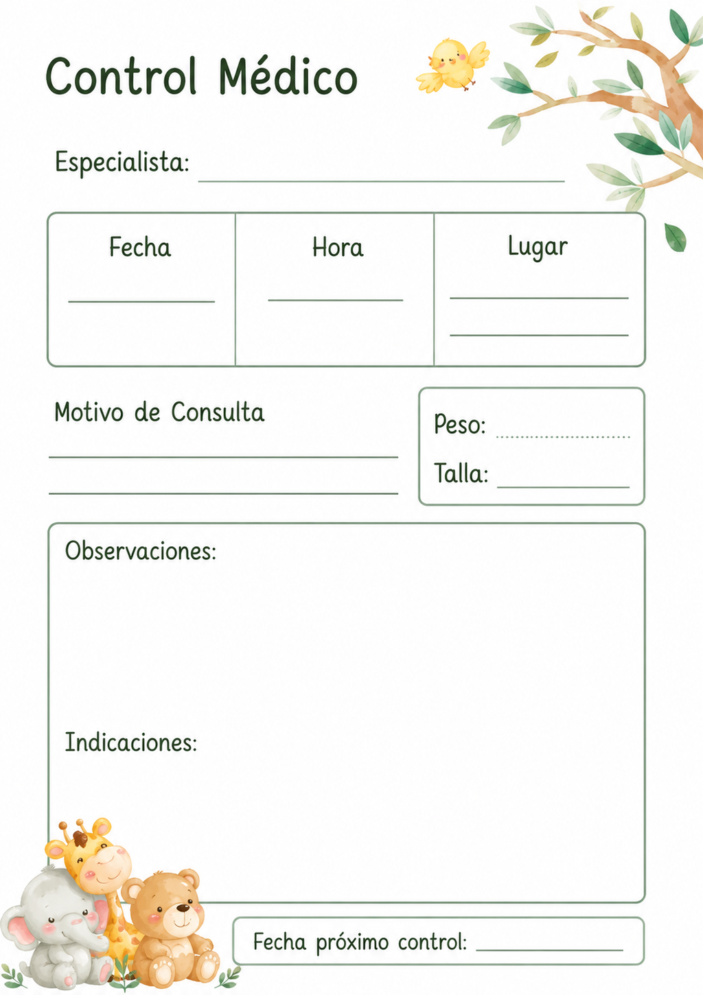 👶 Agenda Pediátrica | El mejor recuerdo y control de la salud de tu bebé.