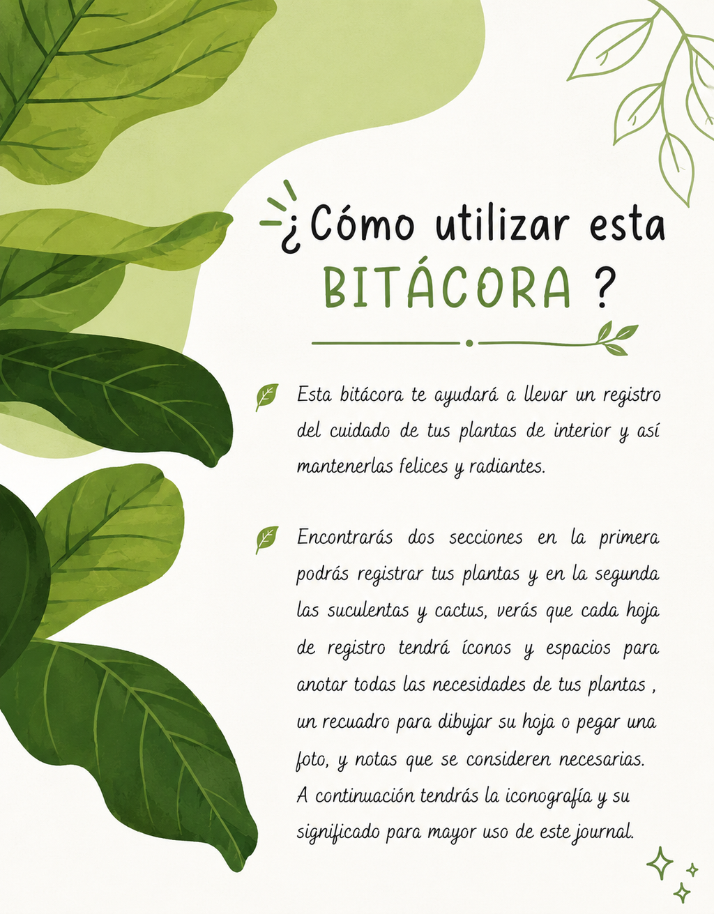 🌿 Journal de Mis Plantas | La bitácora perfecta para cuidar y ver crecer tu colección
