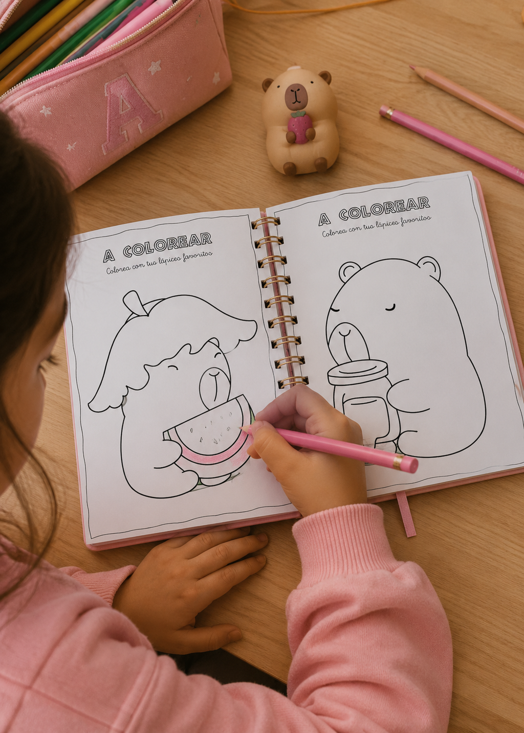🩷 Libro para Colorear Capibara | Diversión, creatividad y momentos de relajación