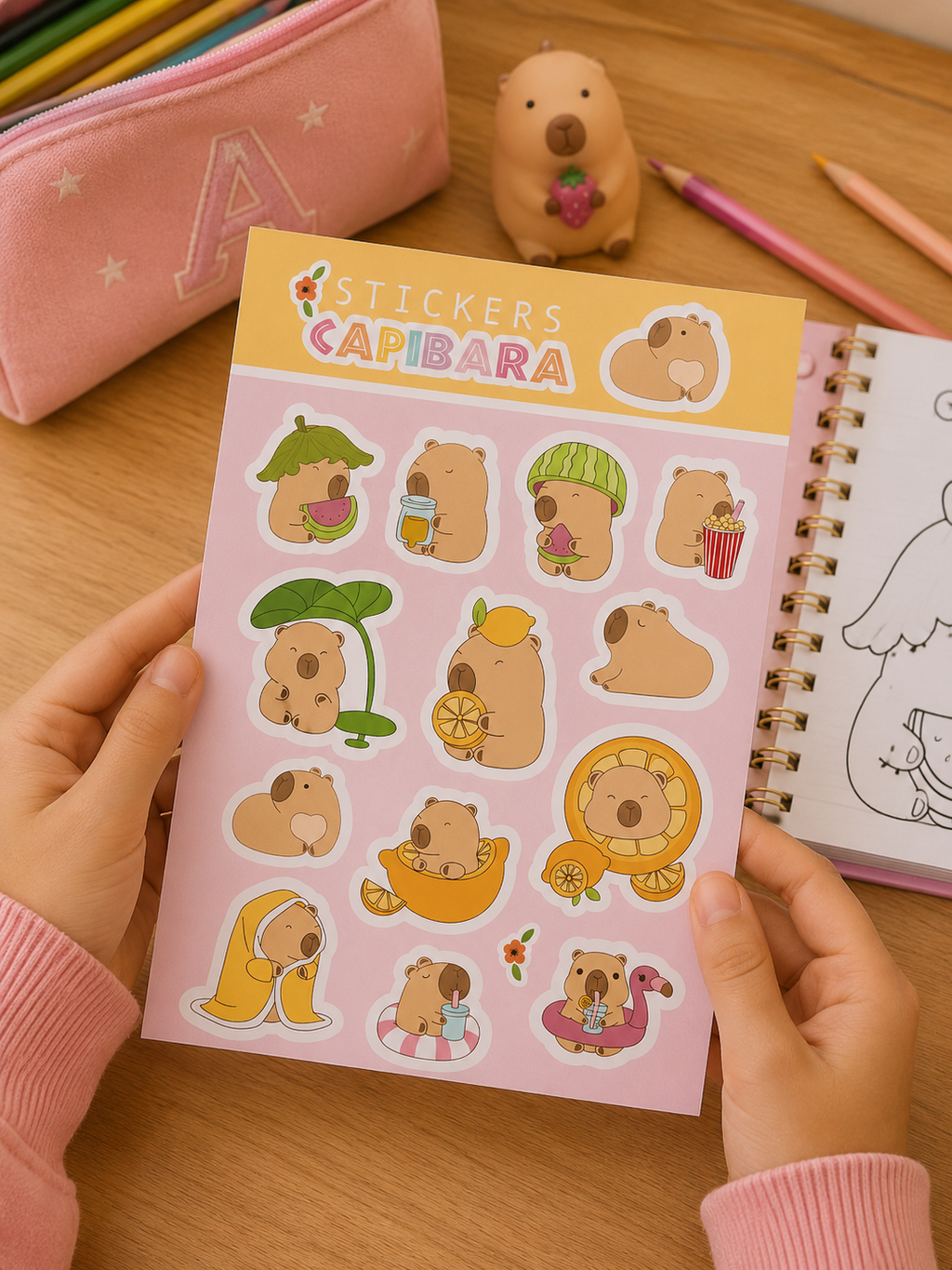 🩷 Libro para Colorear Capibara | Diversión, creatividad y momentos de relajación