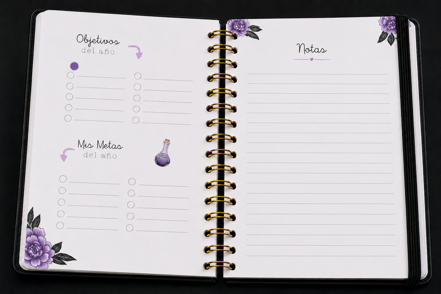 🖤 Planner Merlina Personalizado | Organiza tu mundo con un toque oscuro y elegante