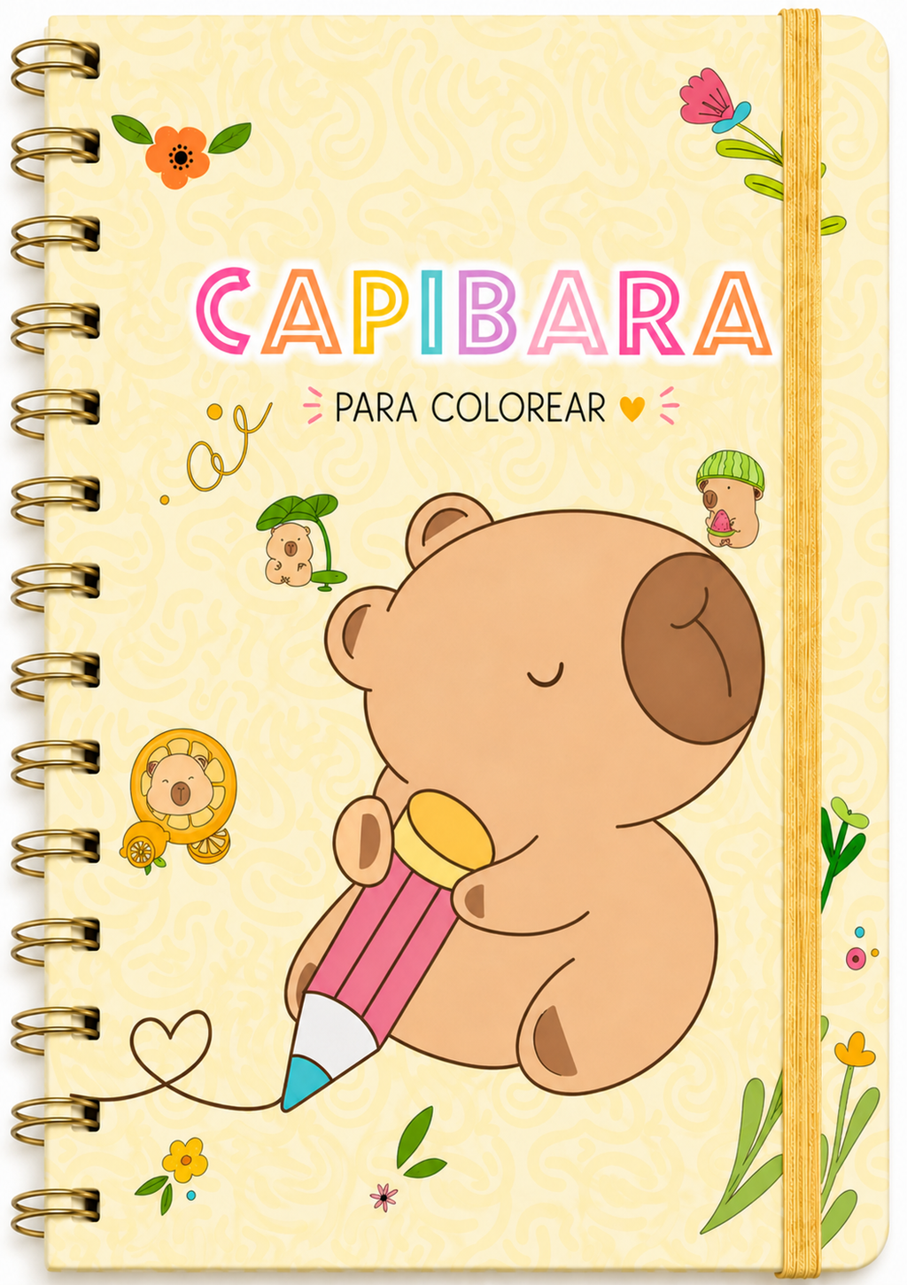 🩷 Libro para Colorear Capibara | Diversión, creatividad y momentos de relajación